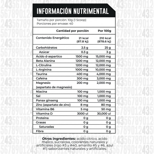 Pre entreno Nitrus + Clembuterol 43 supplements,  30 servicios