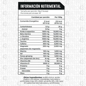 Pre entreno Nitrus + Clembuterol 43 supplements,  30 servicios