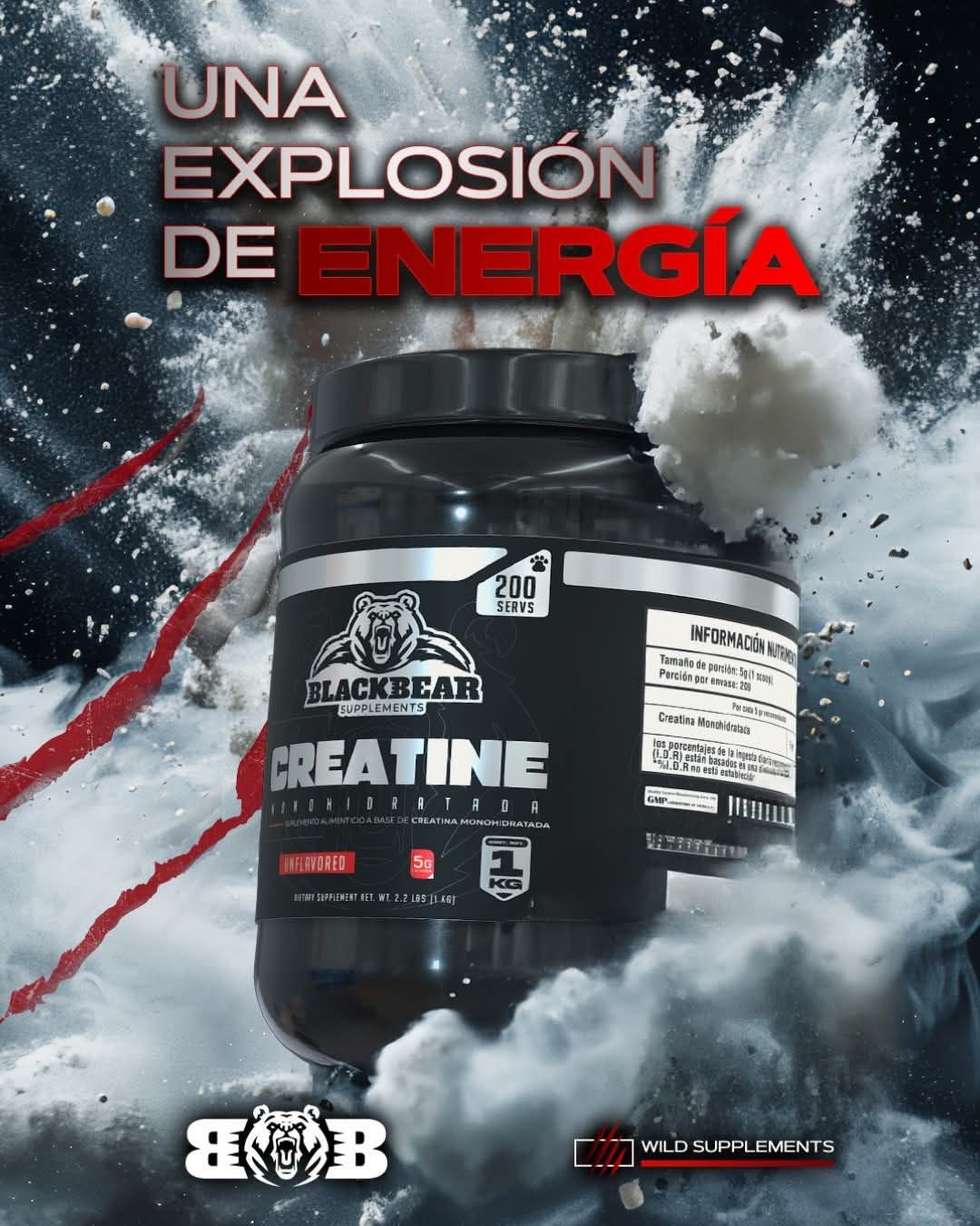 Creatina Mezcla BlackBear 200 servicios