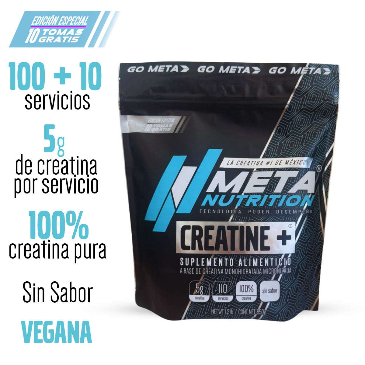 Creatina Meta Nutrition 100 servicios